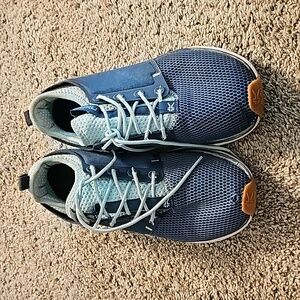 KURU Women's Size 8 Cloud Atom Breathable Athletic Sneakers Tidal Wave White